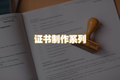 证书制作系列